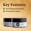 Kaeme.com Urbane African Whipped Shea Butter Handmade From Raw Organic Body Butter,Plant based Cleanser,Deep Hydration for Dry Skin,Hair Repair,Free of Parabens,Sulfate,Phthalate, Dye (3.4oz/100g jar) view 4