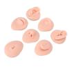 Silicone Piercing Body Model for Piercing Practice, Soft Silicone Ear Mouth Nose Eye Tongue Navel Model with Display Rack (Light Skin Colour) view 3