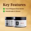Kaeme.com Urbane Whipped Raw Shea Butter, Unrefined Skin Moisturizer with Coconut Oil, Handmade With Organic Body Butter For Women and Men (10.5oz/300g jar) view 3