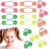 16pc Ponytail Balls Elastic Hair Tie Set - Styling Accessories Girls Toddlers Kids Collection Neon Colors Durable Secure Stretch view 1