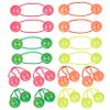 16pc Ponytail Balls Elastic Hair Tie Set - Styling Accessories Girls Toddlers Kids Collection Neon Colors Durable Secure Stretch view 2