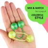 16pc Ponytail Balls Elastic Hair Tie Set - Styling Accessories Girls Toddlers Kids Collection Neon Colors Durable Secure Stretch view 4