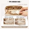 EACHY Travel Makeup Bag, Large Capacity Cosmetic Bags for Women, Waterproof Portable Open Flat Toiletry Bag Make up Bag with Divider and Handle, Christmas Gifts (White, Medium) view 3
