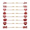 10/16PCS Valentines Day Hair Clips for Women Glitter Love Heart Hair Clips Sweet XOXO Bobby Hairpins Costume Party Valentines Day Accessory Gifts for Her view 1