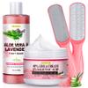 LUCOTIYA Pedicure Kit Foot Spa Soak Set Callus/Cuticle Remover File, Dead Skin Urea Cream for Feet Aloe Lavender Pedicure Supplies for Dry Cracked Feet for Women Men  view 1
