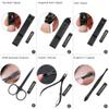 ZIZZON Manicure Set 18 in 1 Professional Pedicure Set Nail scissors Grooming Kit with Leather Travel Case (Black/Red) view 4