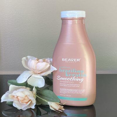 Beaver Brazilian Keratin Smoothing Shampoo (24.68 Fl Oz/730ml) with Coconut Oil and Keratin Protein - Color Safe, Paraben-Free, Sulfate-Free