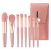Makeup Brushes 8 Pieces Mini Makeup Brush Set, Makeup Brushes Foundation Blend Blush Concealer Eye Shadow Blend Eye Liner Makeup Brush Set for Travel Makeup Bag Compact and portable (Pink) view 1