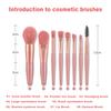 Makeup Brushes 8 Pieces Mini Makeup Brush Set, Makeup Brushes Foundation Blend Blush Concealer Eye Shadow Blend Eye Liner Makeup Brush Set for Travel Makeup Bag Compact and portable (Pink) view 2
