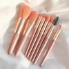 Makeup Brushes 8 Pieces Mini Makeup Brush Set, Makeup Brushes Foundation Blend Blush Concealer Eye Shadow Blend Eye Liner Makeup Brush Set for Travel Makeup Bag Compact and portable (Pink) view 4