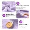 YFONG Larger Microfiber Hair Towel Wrap for Women, Purple, 30" X 10.2" view 3