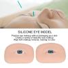 1 Pair Soft Silicone Eye Model Flexible 5D for Practicing Piercing Suture Makeup Teaching Instructions for Eye Makeup, Semi Permanent Eyebrow Line Practice (Blue Eyeball) view 4