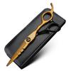 XUANFENG Black Gold Hair Scissors 6 inch 9CR18 Steel Hairdresser Professional Cutting Scissors and thinning Scissors (Cutting Scissors) view 1