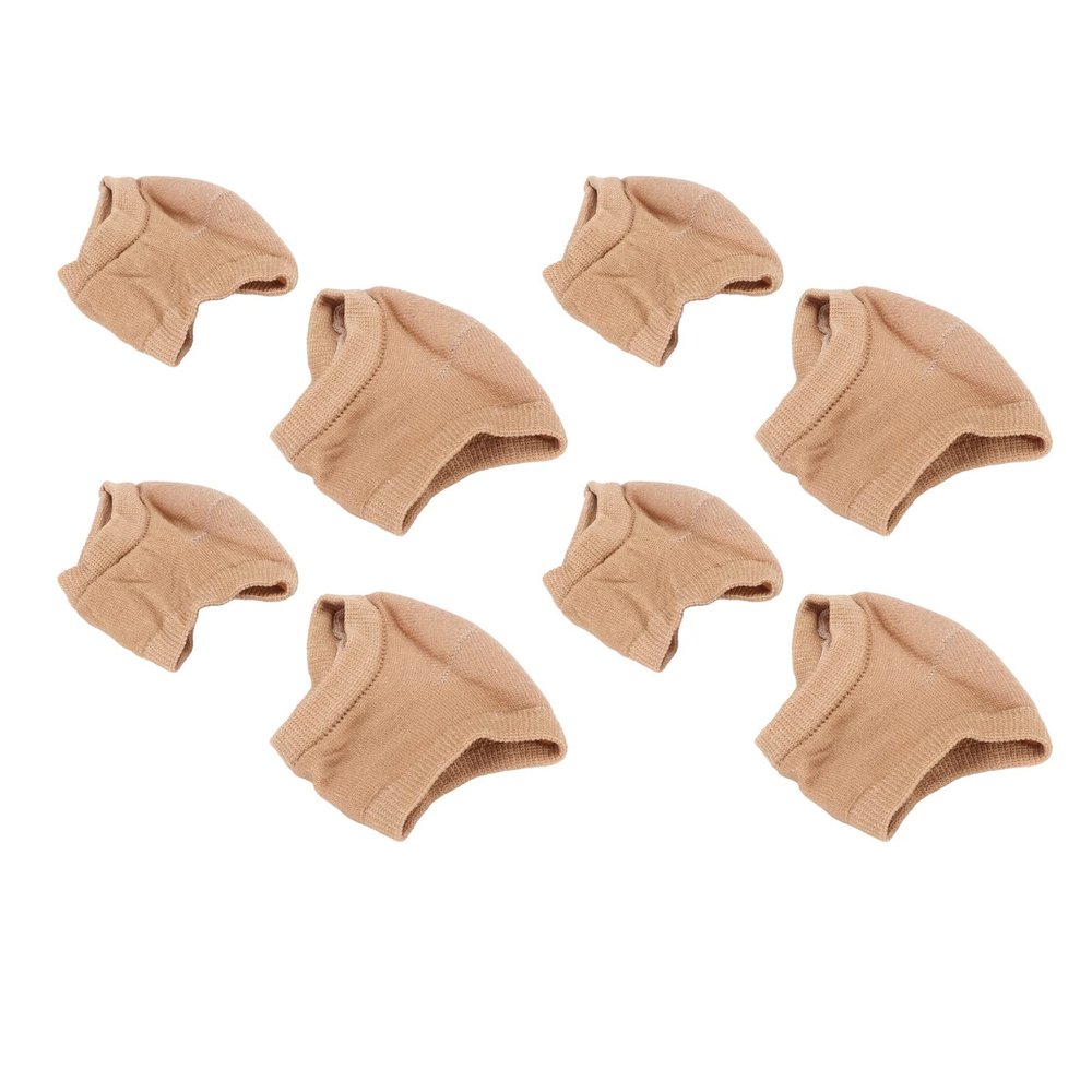 Moisturizing Heel Socks, Vented Moisturizing Socks Spa Gel Socks, Moisturizing Gel Heel Sleeves, 4 Pair Stop Cracked, Repair Cracked Heels Prevent (Fleshcolor)