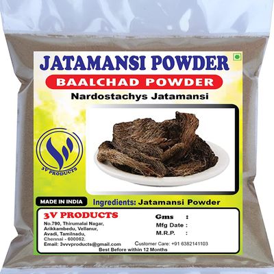 A.K. 3V PRODUCTS :Jatamansi Powder ( 100g ) for Hair & Skin Care | Baalchad | Nardostachys Jatamansi | Balchar Powder