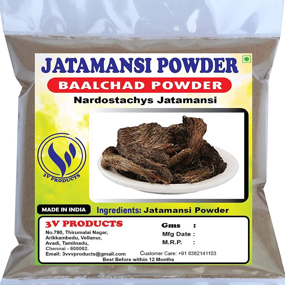 A.K. 3V PRODUCTS :Jatamansi Powder ( 100g ) for Hair & Skin Care | Baalchad | Nardostachys Jatamansi | Balchar Powder
