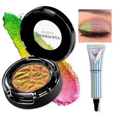 CHARMACY Duochrome Eyeshadow, Insane Shifters Chameleon Eyeshadow, Creates High-Impact, Metallic Eye Looks, 100% Vegan and Cruelty Free (Chameleon-#902, 0.05 Ounce (Pack of 1))