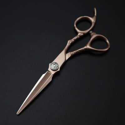 Hair Cutting Shears, 6 Inch Professional Salon Gold Hair Scissors Haircut Thinning Barber Haircutting Cutting Shears Hairdressing Scissors (Color : Cutting Scissors)