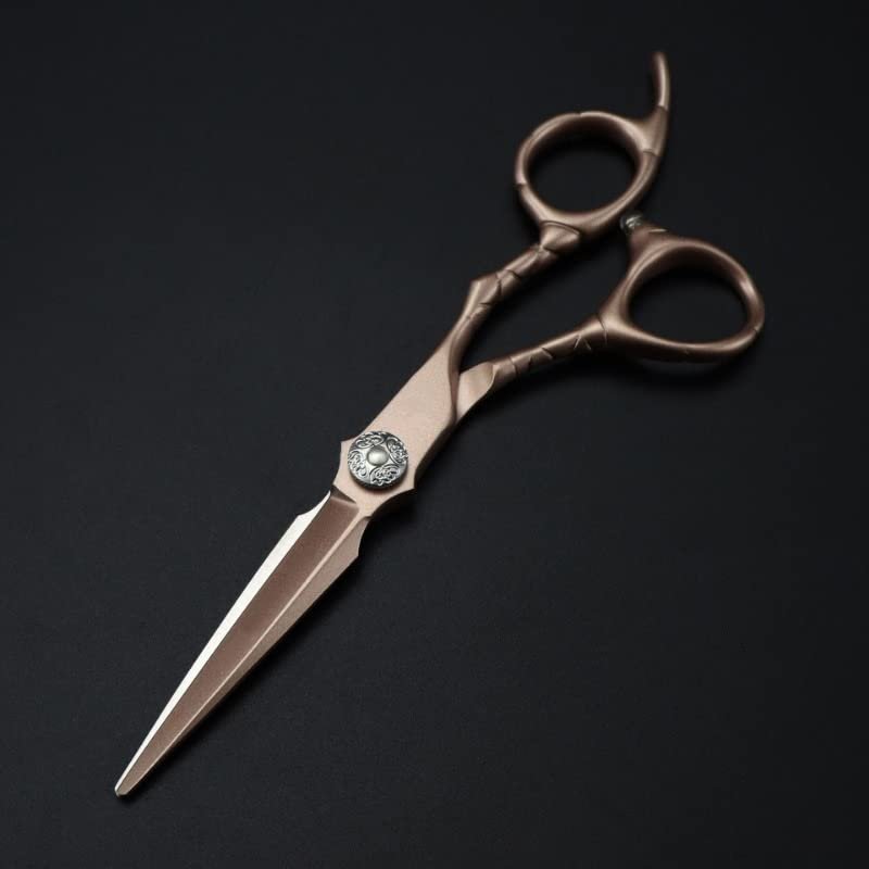 Hair Cutting Shears, 6 Inch Professional Salon Gold Hair Scissors Haircut Thinning Barber Haircutting Cutting Shears Hairdressing Scissors (Color : Cutting Scissors)