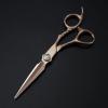 Hair Cutting Shears, 6 Inch Professional Salon Gold Hair Scissors Haircut Thinning Barber Haircutting Cutting Shears Hairdressing Scissors (Color : Cutting Scissors) view 1