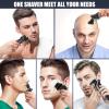 BestMal 5 in 1 Electric Shaver Razor for Men, Wet/Dry Waterproof Rechargeable With Nose Trimmer, Sideburns Hair Trimmer and Face Cleaning Brush view 4