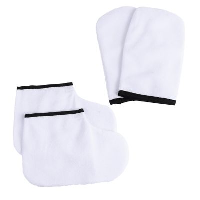 CALLARON Paraffin Wax Mitts and Booties Set Hand Foot Care Heat Therapy Spa Glove and Sock Made of Polyester and Flannel