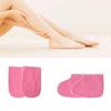CALLARON 2 Pairs Paraffin Wax Gloves for Hands Feet Cloth Heat Retention Mitts Snap Closure Pink view 3