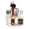 360 Rotating Makeup Organizer Clear Turntable Lazy Susan Organizer for Vanity, Bathroom Counter, Spinning Cosmetic Display Case with 5 Compartment Holder for Skin Care, Makeup Brushes, Lipsticks view 1