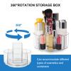 360 Rotating Makeup Organizer Clear Turntable Lazy Susan Organizer for Vanity, Bathroom Counter, Spinning Cosmetic Display Case with 5 Compartment Holder for Skin Care, Makeup Brushes, Lipsticks view 2