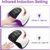 268W UV LED Nail Lamp, LKE Nail Dryer for Gel Polish, 4 Timers UV Nail Lamp Professional Nail Light, 57Pcs Lamp Beads and Automatic Sensor(White) view 3
