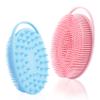 Silicone Body Scrubber, Silicone Loofah 2 Pcs Silicones Shower Scrubber Exfoliating 2 in 1 Silicones Body Scrub Brush Scalp Massager Shampoo Brush for All Skin Men Women Kids view 1