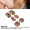 3 Pairs of Silicone Ear Model, Soft and Flexible Simulation Human Ear Model for Piercing Practice, Jewelry Display, Human Ear Model (Dark Skin Colour) view 2