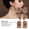 3 Pairs of Silicone Ear Model, Soft and Flexible Simulation Human Ear Model for Piercing Practice, Jewelry Display, Human Ear Model (Dark Skin Colour) view 3