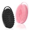 Silicone Body Scrubber, Silicone Loofah, 2 Pcs Silicone Shower Scrubber, Exfoliating Silicone Shower Scrubber, 2 in 1 Silicone Body Scrub Brush Scalp Massager Shampoo Brush for All Skin Men Women Kids view 1