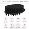 Silicone Body Scrubber, Silicone Loofah, 2 Pcs Silicone Shower Scrubber, Exfoliating Silicone Shower Scrubber, 2 in 1 Silicone Body Scrub Brush Scalp Massager Shampoo Brush for All Skin Men Women Kids view 3