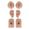 3 Pairs of Silicone Ear Model, Soft and Flexible Simulation Human Ear Model for Piercing Practice, Jewelry Display, Human Ear Model (Medium Fleshcolor) view 1