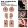 3 Pairs of Silicone Ear Model, Soft and Flexible Simulation Human Ear Model for Piercing Practice, Jewelry Display, Human Ear Model (Medium Fleshcolor) view 2