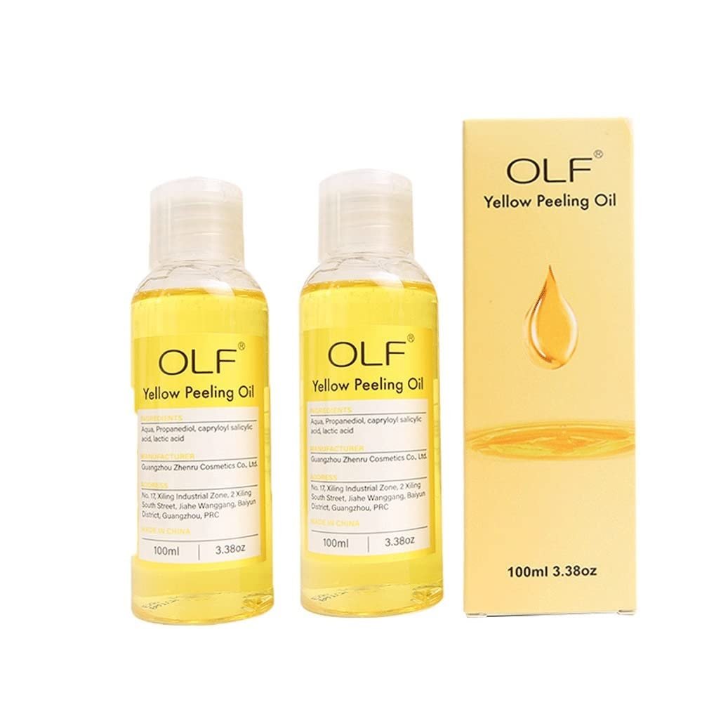 OLF Gele PeelingOil,Natural Spots Whitening Yellow Peeling Oil,Natural Peeling Gel for Body, Dark Spots, Brightening Complexion (Color : 2pcs)