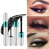 4D Silk Fiber Mascara set, 2 in 1 For VIBELY Mascara & Eyeliner & Eyebrow Pencil (Brown) set, No Clumping, Long-lasting, Creates Natural-Looking Brows and Stays on All Day (3 PCS) view 2