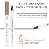 4D Silk Fiber Mascara set, 2 in 1 For VIBELY Mascara & Eyeliner & Eyebrow Pencil (Brown) set, No Clumping, Long-lasting, Creates Natural-Looking Brows and Stays on All Day (3 PCS) view 4