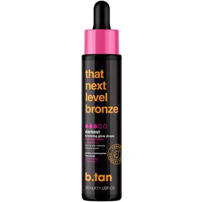 B.TAN Dark Self Tan Drops for Face & Body | That Next Level Bronze - Darkest Self Tanner Bronzing Glow Drops, Vegan, Cruelty Free, 1.0 Fl Oz