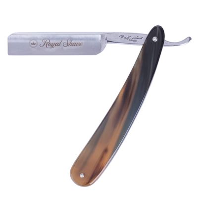 5/8 Straight Razor Full Hollow Square Point Special Carbon Steel, Shave Ready Handmade Classic Wet Shaving Straight Razor (MADE IN GERMANY) Genuine Horn