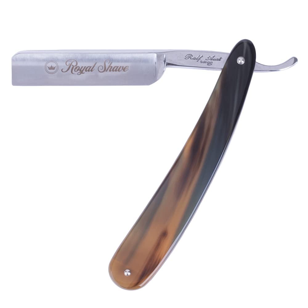 5/8 Straight Razor Full Hollow Square Point Special Carbon Steel, Shave Ready Handmade Classic Wet Shaving Straight Razor (MADE IN GERMANY) Genuine Horn