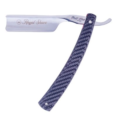 ROYAL SHAVE 6/8 Straight Razor Full Hollow Spanish Point Special Carbon Steel, Shave Ready Handmade Classic Wet Shaving Straight Razor - MADE IN GERMANY (Carbon Fiber)