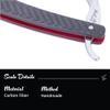 ROYAL SHAVE 6/8 Straight Razor Full Hollow Spanish Point Special Carbon Steel, Shave Ready Handmade Classic Wet Shaving Straight Razor - MADE IN GERMANY (Carbon Fiber) view 3