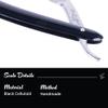 ROYAL SHAVE 6/8 Straight Razor Full Hollow Round Point Special Carbon Steel, Shave Ready Handmade Classic Wet Shaving Straight Razor - MADE IN GERMANY (Black Handle) view 3