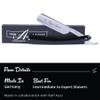 ROYAL SHAVE 6/8 Straight Razor Full Hollow Round Point Special Carbon Steel, Shave Ready Handmade Classic Wet Shaving Straight Razor - MADE IN GERMANY (Black Handle) view 4