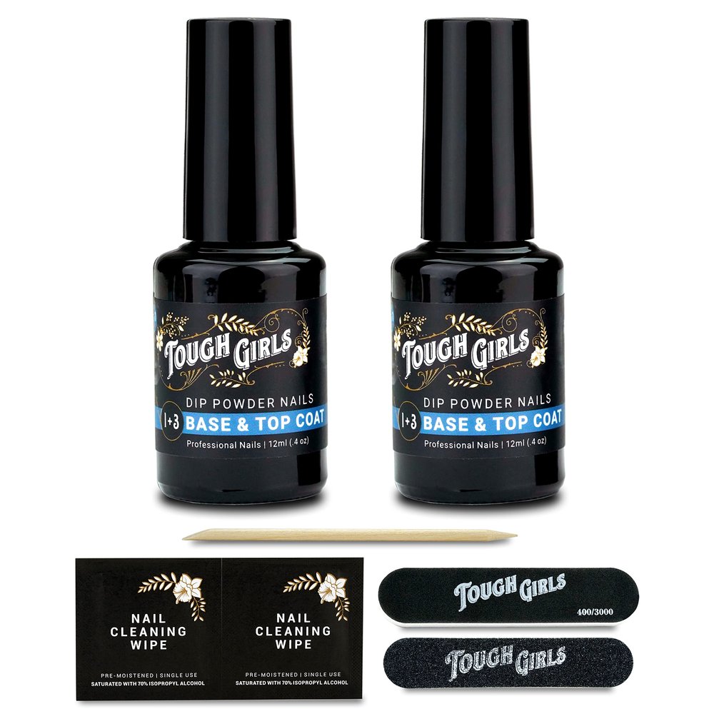 TOUGH GIRLS | Premium Dip Powder Liquids (2 in 1 Base & Top Coat 12ml | 2-Pack)