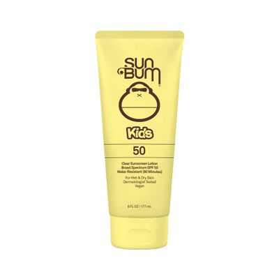 Sun Bum Kids SPF 50 Sunscreen Clear Body Lotion - Broad Spectrum Water-Resistant Sunscreen with Vitamin E - For Wet or Dry Skin - Hawaii 104 Act Compliant (Without Octinoxate & Oxybenzone) - 6 oz