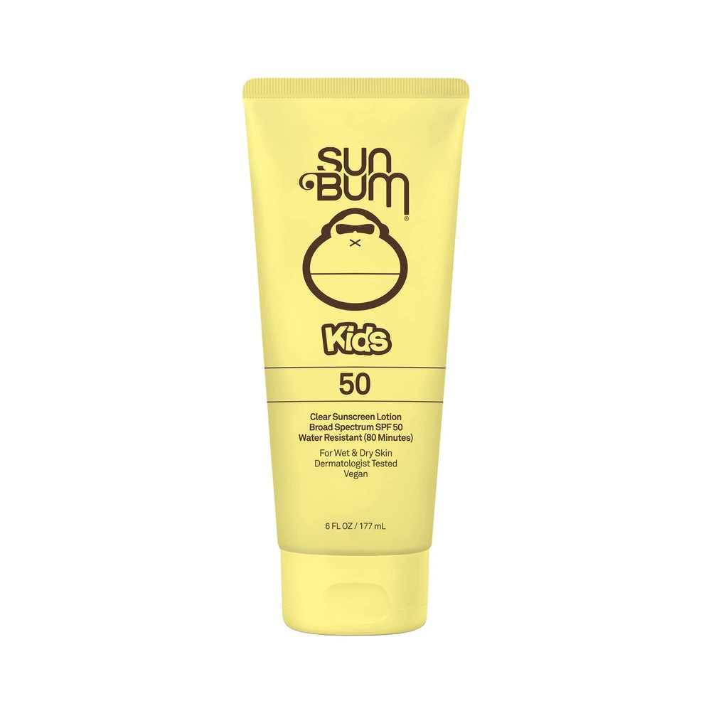 Sun Bum Kids SPF 50 Sunscreen Clear Body Lotion - Broad Spectrum Water-Resistant Sunscreen with Vitamin E - For Wet or Dry Skin - Hawaii 104 Act Compliant (Without Octinoxate & Oxybenzone) - 6 oz